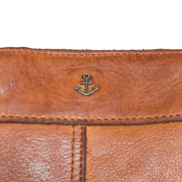 Harbour 2nd Cognac Leather Convertible Shopper Tote Backpack Anchor Charm